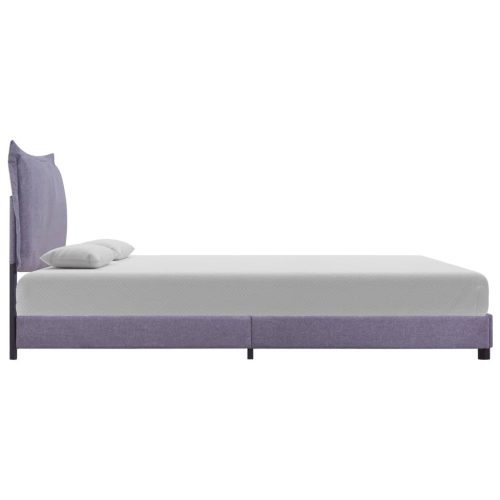  világosszürke szövetkárpitozású ágykeret 140x200 cm