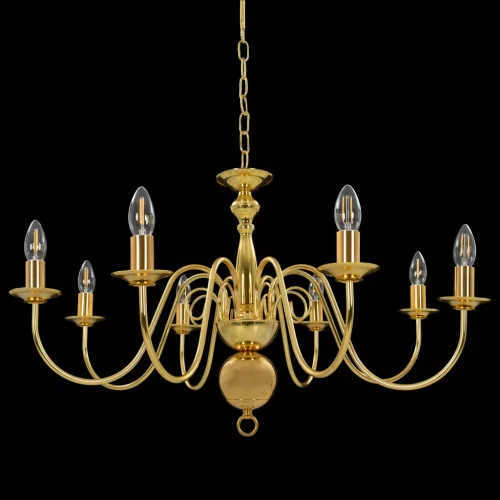  aranyszínű csillár 8 db E14 izzóval