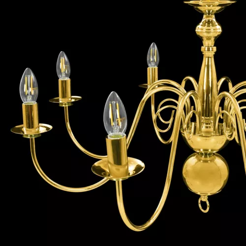  aranyszínű csillár 8 db E14 izzóval