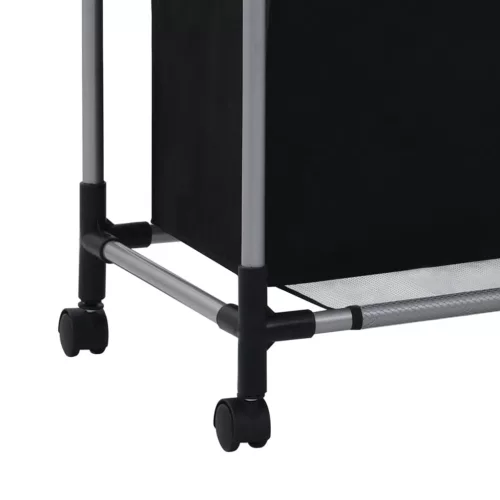  fekete acél szennyesszortírozó 3 zsákkal