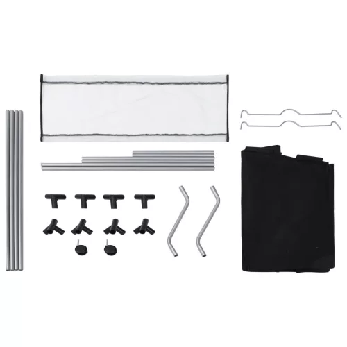  fekete acél szennyesszortírozó 3 zsákkal