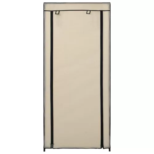  krémszínű szövet cipőszekrény borítóval 58 x 28 x 106 cm