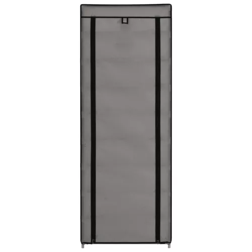  szürke szövetborítású cipősszekrény 57 x 29 x 162 cm