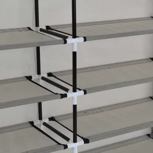  szürke szövet cipőszekrény borítóval 115 x 28 x 110 cm