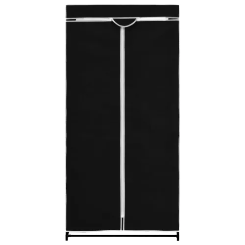  fekete ruhásszekrény 75 x 50 x 160 cm