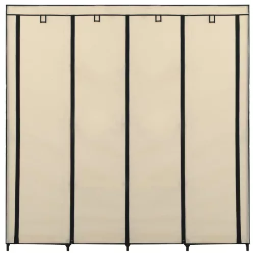  krémszínű ruhásszekrény 4 tárolórekesszel 175 x 45 x 170 cm