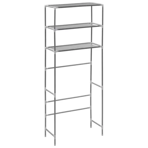  3-szintes ezüstszínű alumínium tárolóállvány 69 x 28 x 169 cm
