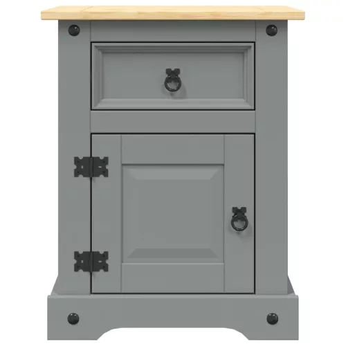  szürke Corona-stílusú mexikói fenyőfa éjjeliszekrény 53x39x67cm