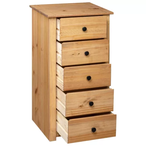  panama stílusú fenyőfa tálalószekrény 46 x 40 x 89 cm