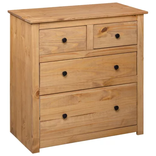  panama stílusú fenyőfa tálalószekrény 80 x 40 x 83 cm