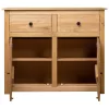  panama stílusú tömör fenyőfa tálalószekrény 93 x 40 x 80 cm