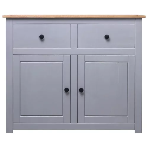  panama stílusú tömör fenyőfa tálalószekrény 93 x 40 x 80 cm