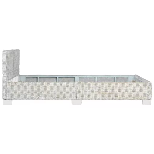  szürke természetes rattan ágykeret 140 x 200 cm
