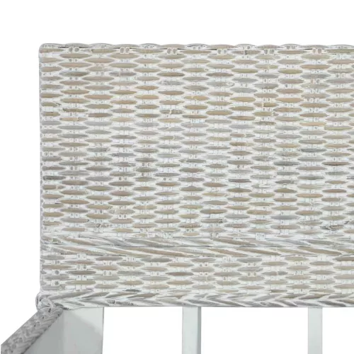  szürke természetes rattan ágykeret 140 x 200 cm