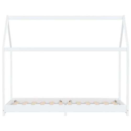  fehér tömör fenyőfa gyerekágy-keret 90 x 200 cm