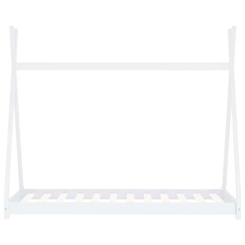  fehér tömör fenyőfa gyerekágy-keret 70 x 140 cm