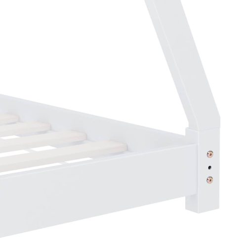  fehér tömör fenyőfa gyerekágy-keret 70 x 140 cm