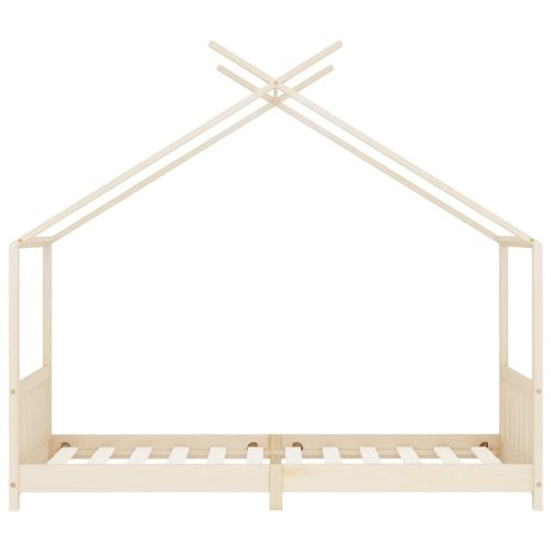  tömör fenyőfa gyerekágy-keret 90 x 200 cm