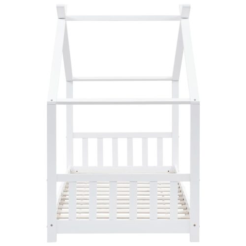  fehér tömör fenyőfa gyerekágy-keret 90 x 200 cm