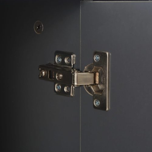  szürke magasfényű tálalószekrény 107x35x80,5 cm