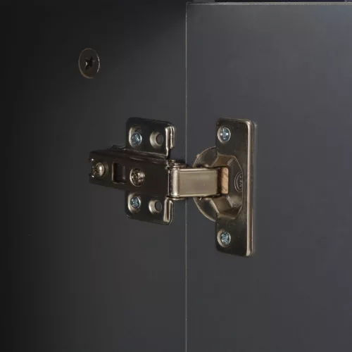  szürke magasfényű tálalószekrény 107x35x80,5 cm