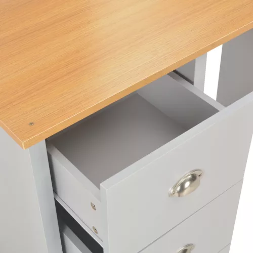  szürke öltözőasztal tükörrel és ülőkével 104 x 45 x 131 cm