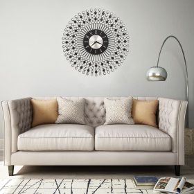  fekete fém falióra 43 cm