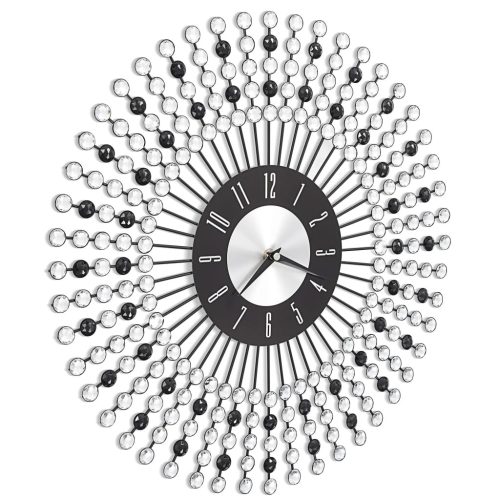  fekete fém falióra 43 cm