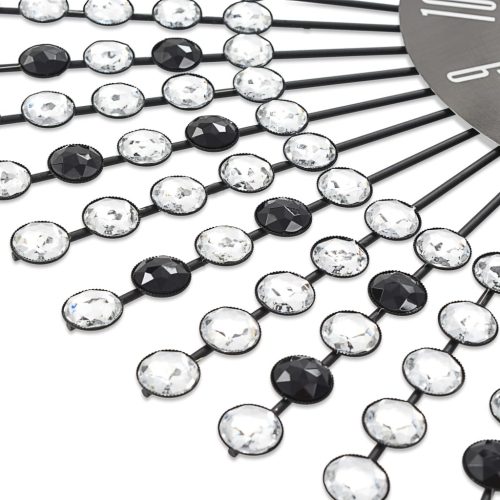  fekete fém falióra 43 cm