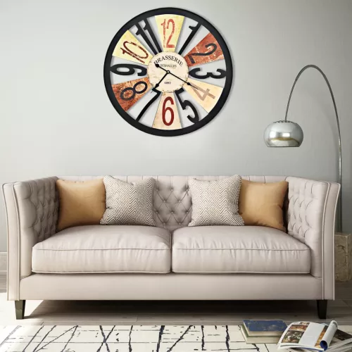  sokszínű fém falióra 60 cm
