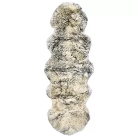    sötétszürke melanzsszínű báránybőr szőnyeg 60 x 180 cm