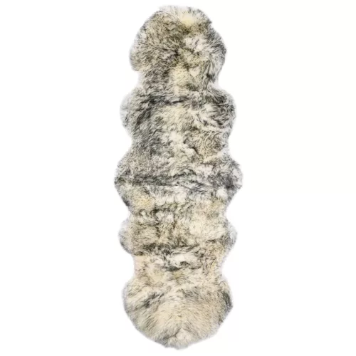  sötétszürke melanzsszínű báránybőr szőnyeg 60 x 180 cm