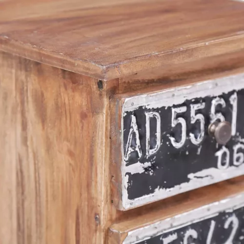  tömör mahagóni fa éjjeliszekrény 30 x 30 x 51 cm