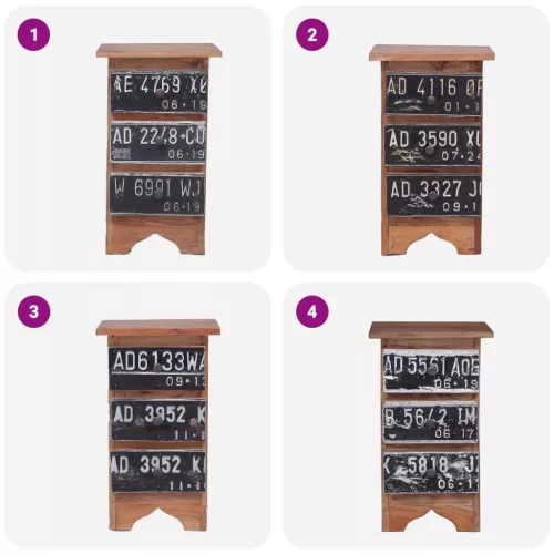  tömör mahagóni fa éjjeliszekrény 30 x 30 x 51 cm