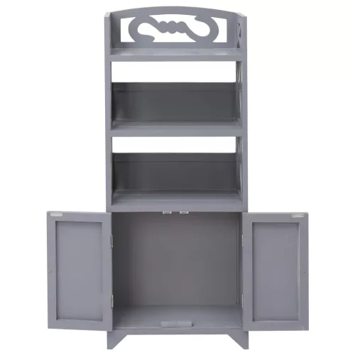  szürke császárfa fürdőszobaszekrény 46 x 24 x 116 cm