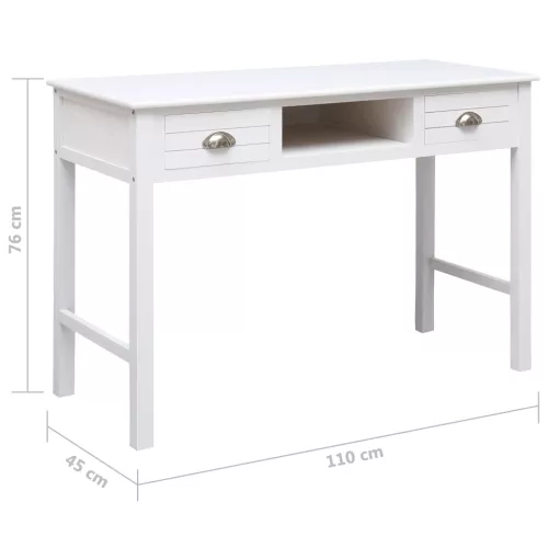  fehér fa íróasztal 110 x 45 x 76 cm
