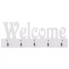  fehér WELCOME" feliratú fali fogas 74 x 29,5 cm"