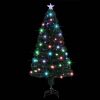  száloptikás megvilágított karácsonyfa állvánnyal 150 cm