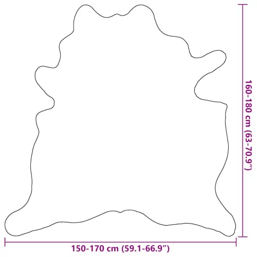  fekete és fehér valódi marhabőr szőnyeg 150 x 170 cm