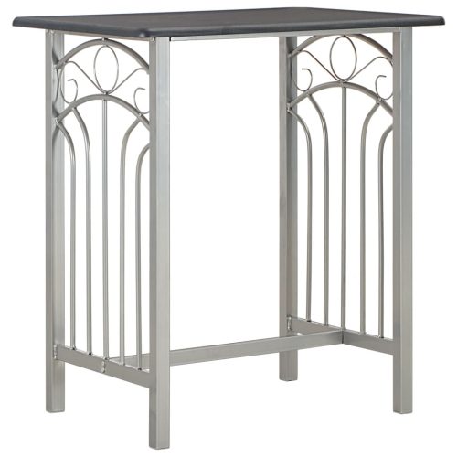  3 darabos fekete fa és acél bárszett