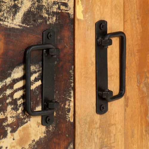  4 szintes tömör újrahasznosított fa könyvespolc 124x30x180 cm