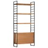  4-szintes tömör akácfa könyvespolc 80 x 30 x 180 cm