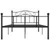  fekete fém ágykeret 120 x 200 cm