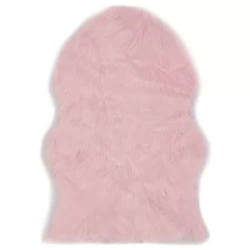  rózsaszín műbáránybőr szőnyeg 60 x 90 cm