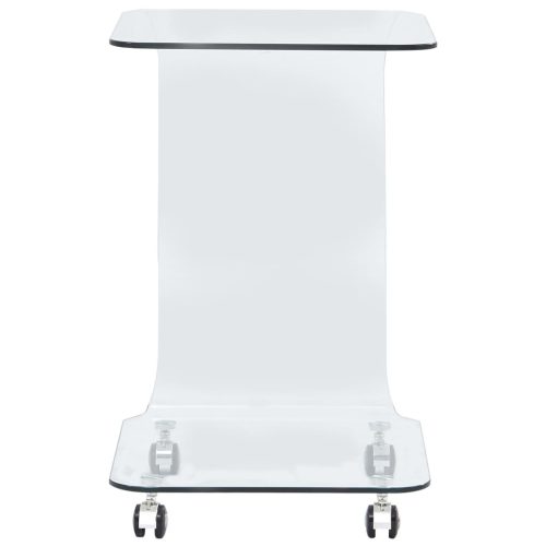  edzett üveg dohányzóasztal 45x40x63 cm