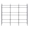  ezüstszínű acél tárolópolc 9 ládához 145 x 33 x 116 cm