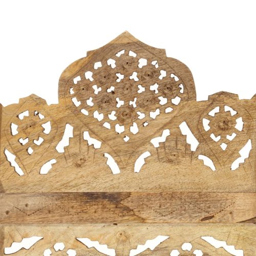  4-paneles tömör mangófa kézzel faragott térelválasztó 160x165cm