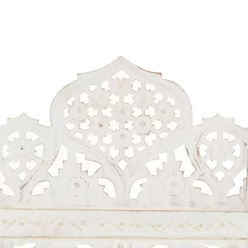  3-paneles fehér mangófa kézzel faragott térelválasztó 120x165cm