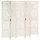  5-paneles fehér mangófa kézzel faragott térelválasztó 200x165cm