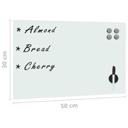  falra szerelhető mágneses üvegtábla 50 x 30 cm